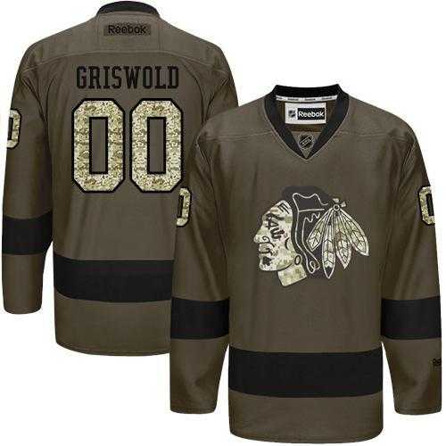 Glued Chicago Blackhawks #00 Clark Griswold Green Salute to Service NHL Jersey,We sell and wholesale Glued Chicago Blackhawks #00 Clark Griswold Green Salute to Service NHL Jersey on line form chian!